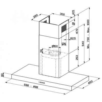 Вытяжка кухонная Faber Stilo Comfort Bk Matt A90, чорний матовий (325.0618.783) Винница