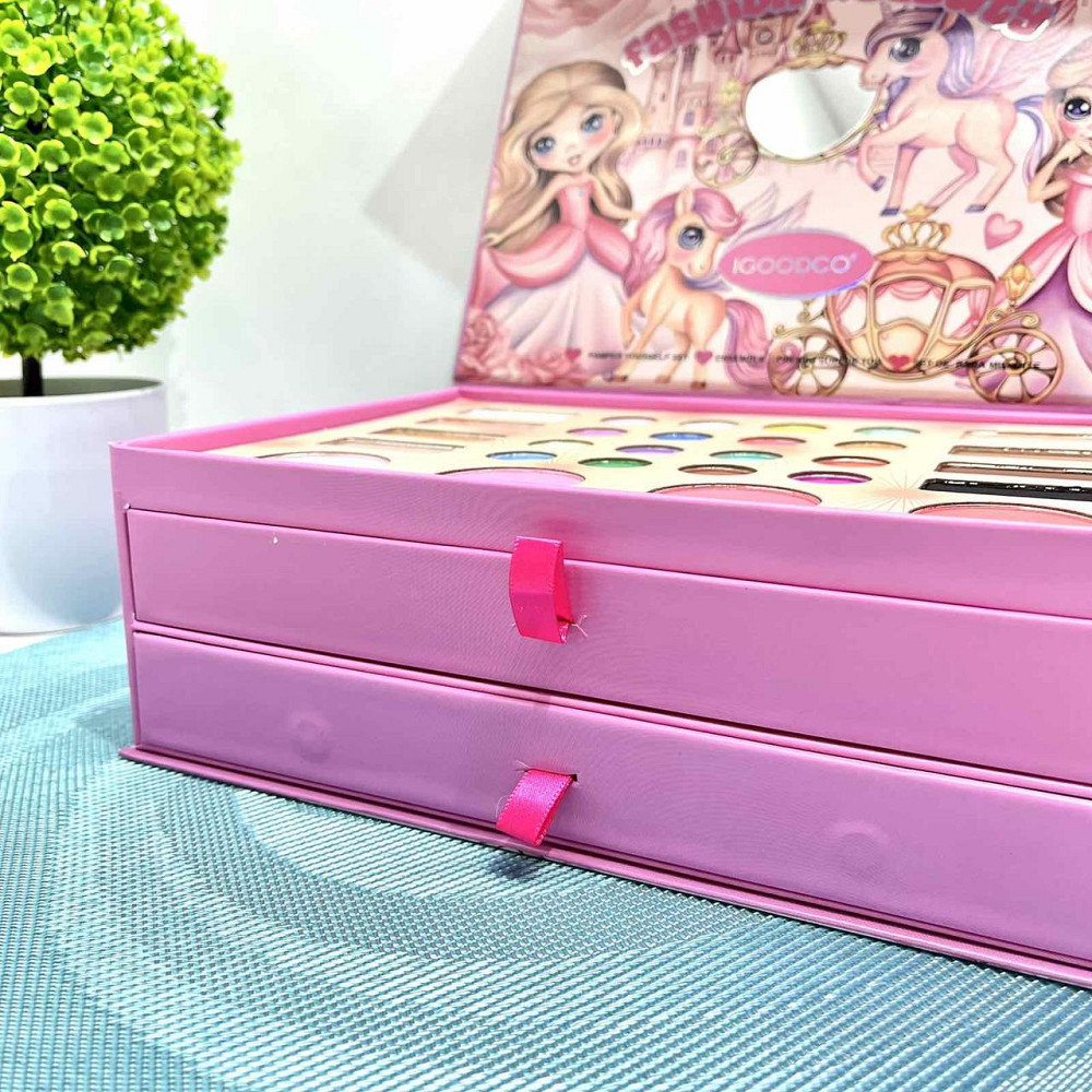 Набір дитячої косметика тіні рум'яна хайлайтер аксесуари лак для нігтів пилочка Рожевий (IG 3146) Чернігів - фото 7