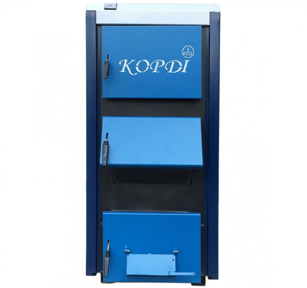 Котел твердопаливний Корді АОТВ 14 СТ сталь 6 мм котел на дровах 14 кВт до 120 м2 для дому та дачі з заднім димоходом Тернопіль - фото 1