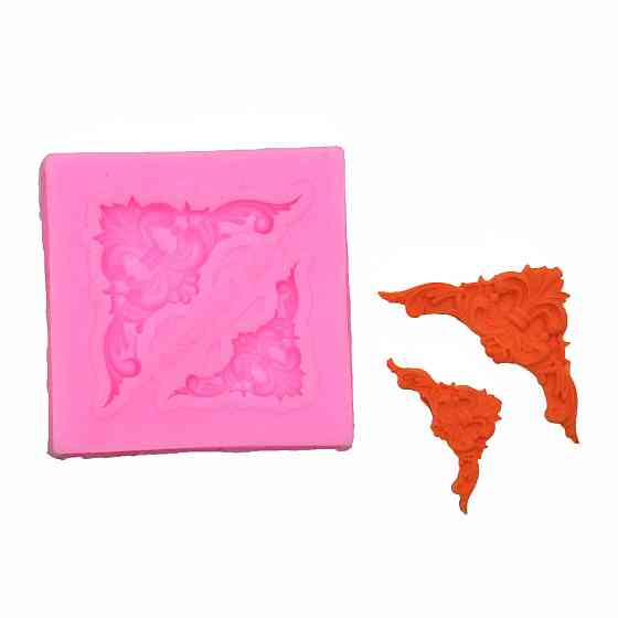 Молд силиконовый маленький Винтажный узор 40 на 40 мм розовый Киев