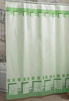 Шторка для душа Miranda lykia 180  х 200 см зеленая Харьков - изображение 1