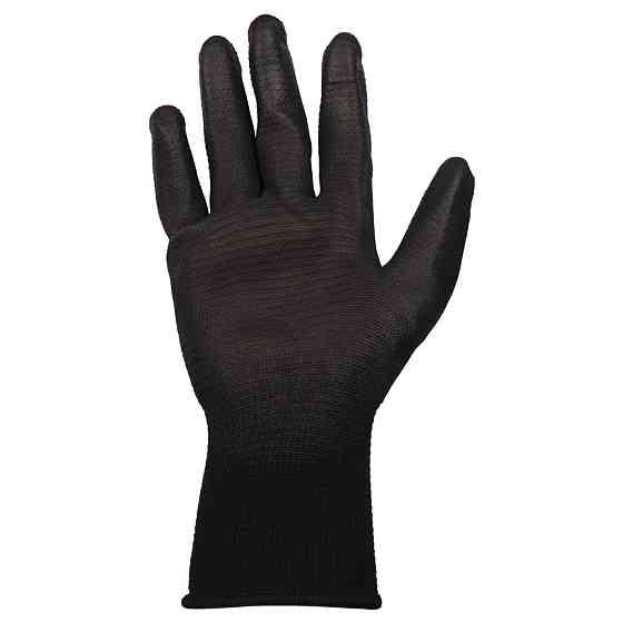 Рукавиці трикотажні з частковим ПУ-покриттям р10 (чорно-сірі манжет) SIGMA (9446411) Київ