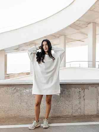 Женское спортивное оверсайз платье дабл фэйс 100% хлопок Одесса