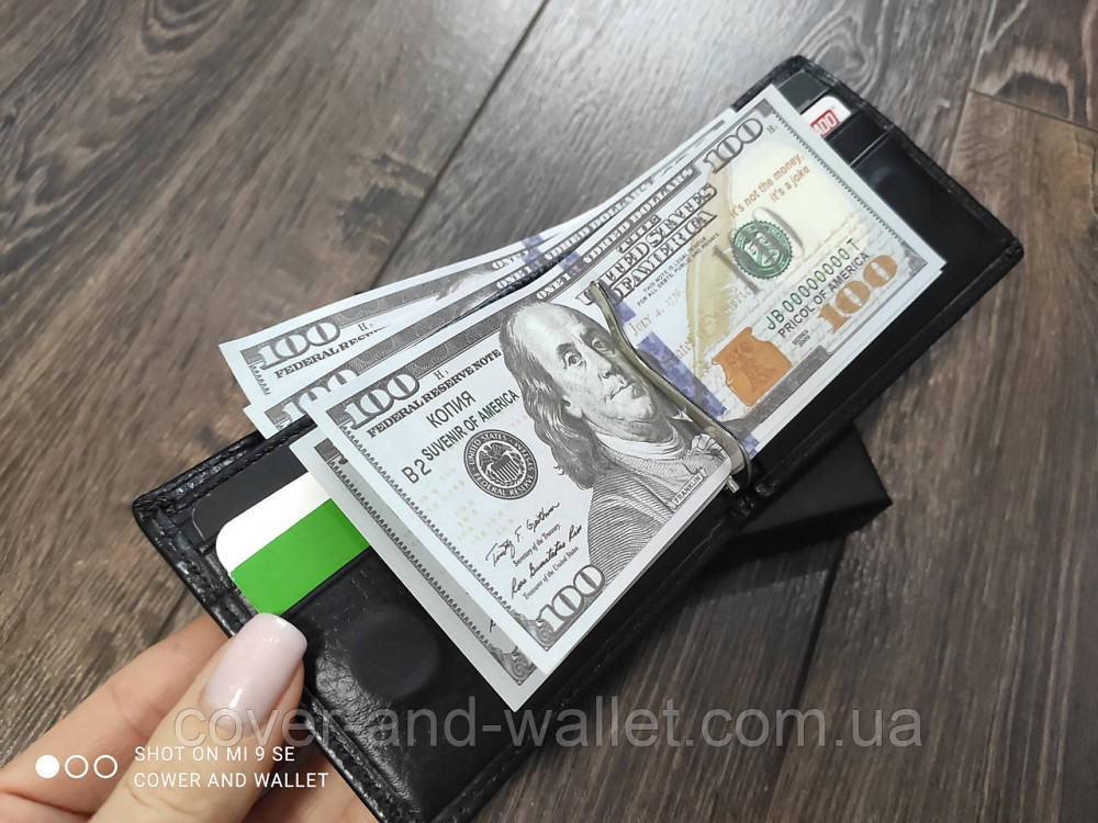 Компактний шкіряний чоловічий гаманець на магнітах Marco Coverna M101 Київ - фото 6