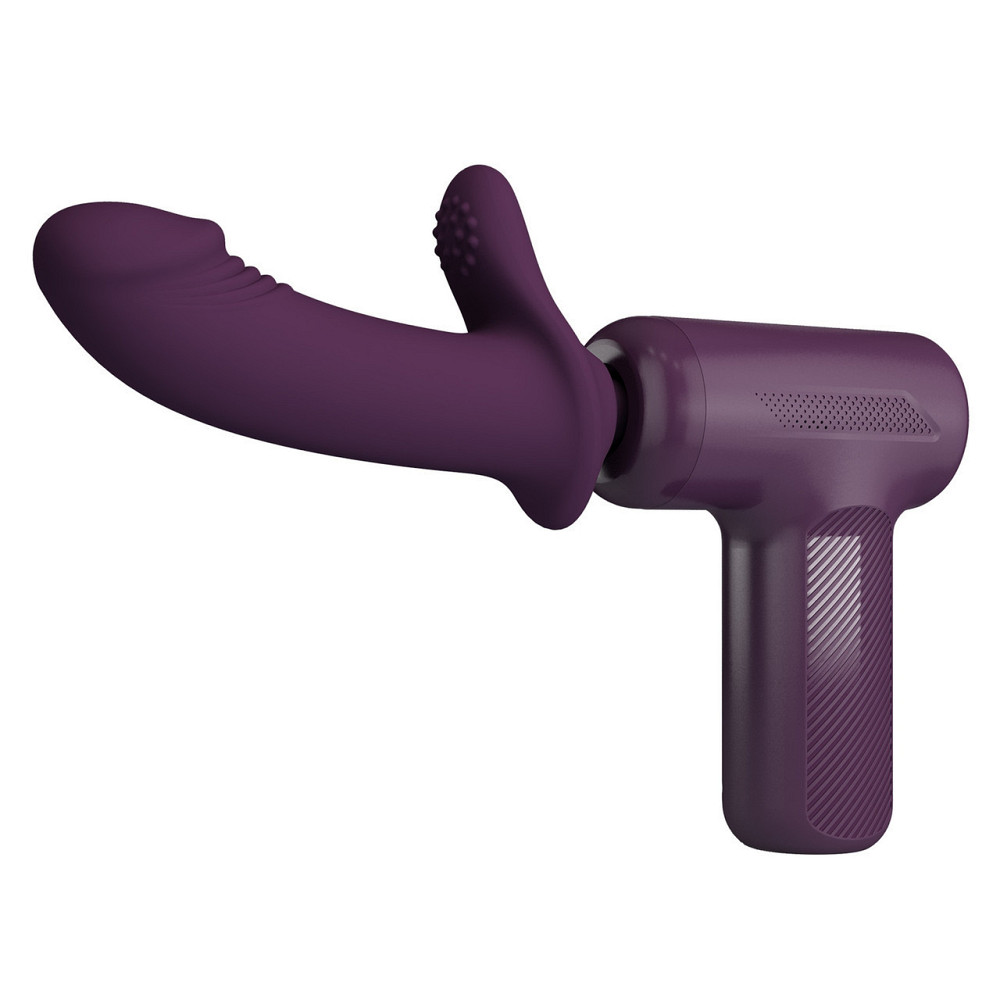 Вибромассажер пистолет PRETTY LOVE Dj Doctor Massage Gun фиолетовый, 13.6 х 3.9 см Sex Aura Киев - изображение 2