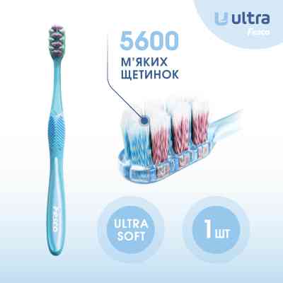 Зубна щітка Fesco Ultra Multi Brush Soft Блакитна (4820204702083) Вінниця