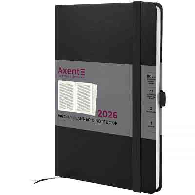 Тижневик Axent датований 2026 Prime Strong 145х210, чорний (8507-26-01-A) Вінниця