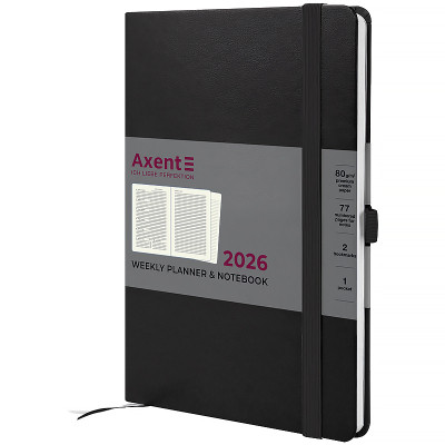 Тижневик Axent датований 2026 Prime Strong 145х210, чорний (8507-26-01-A) Вінниця - фото 1