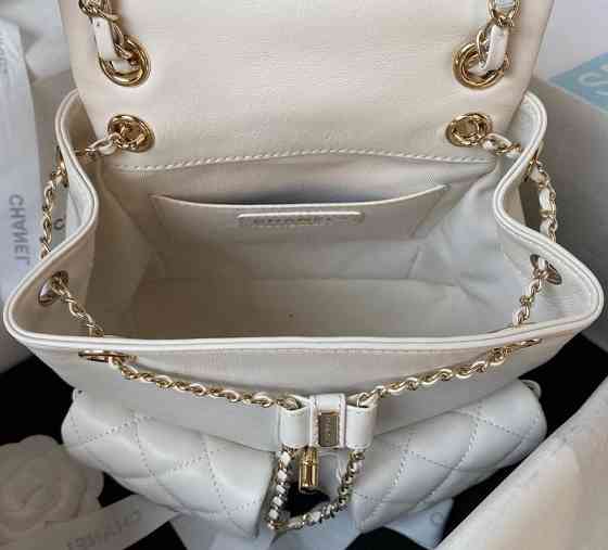 Женский кожаный рюкзак (Белый) Киев