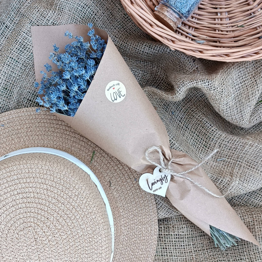 Букет из сухоцветов лаванды в стиле Прованс 33см Ирпень - изображение 1