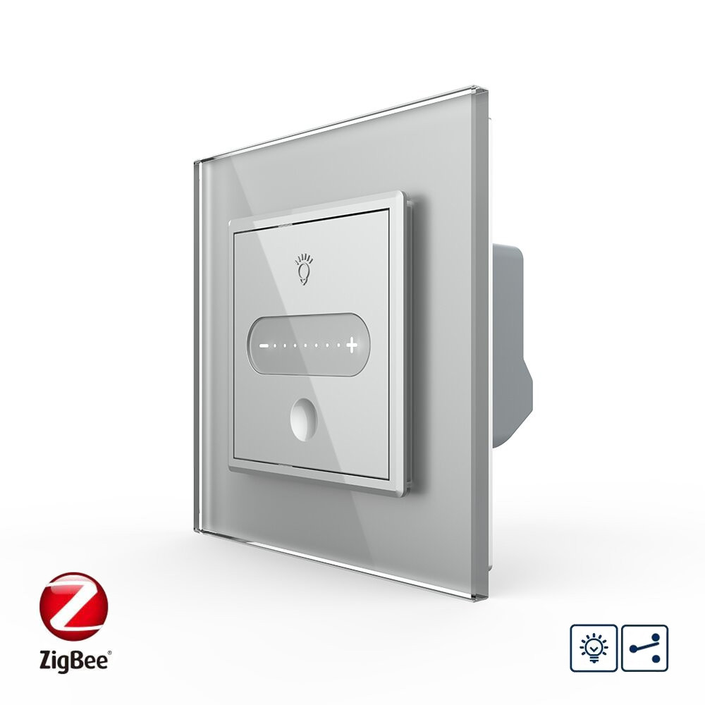 LIVOLO Розумний сенсорний прохідний/перехресний димер Livolo сірий ZigBee (VL-C7FC1SDZ-2IP) Коломия - фото 1