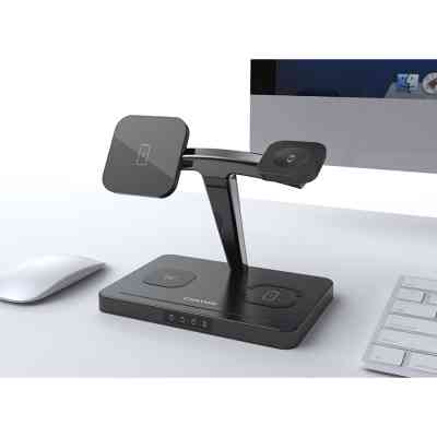 Зарядний пристрій Canyon wireless charger WS-404 15W 4in1 Black (CNS-WCS404) Вінниця