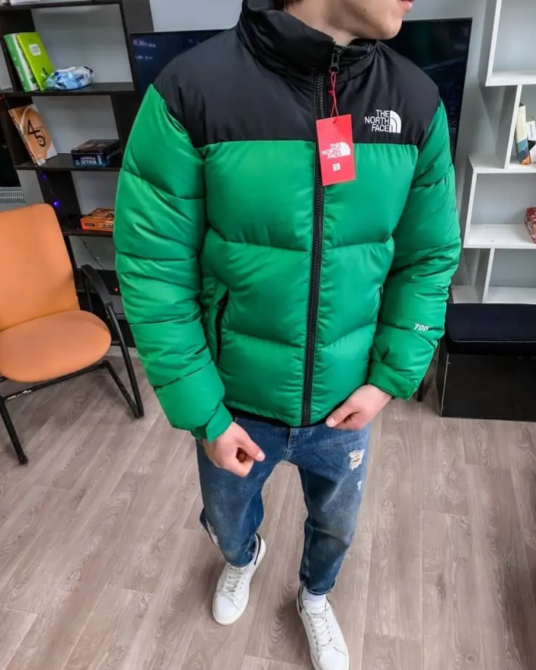 Зимняя мужская зеленая куртка the north face, пуховик зе норт фейс водонепроницаемый теплая куртка TNF Львов - изображение 9