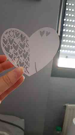 Банкетные карточки Сердечка 10 штук 9 на 6 см белый Киев