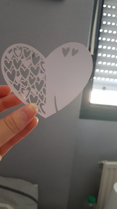 Банкетные карточки Сердечка 10 штук 9 на 6 см белый Киев - изображение 2