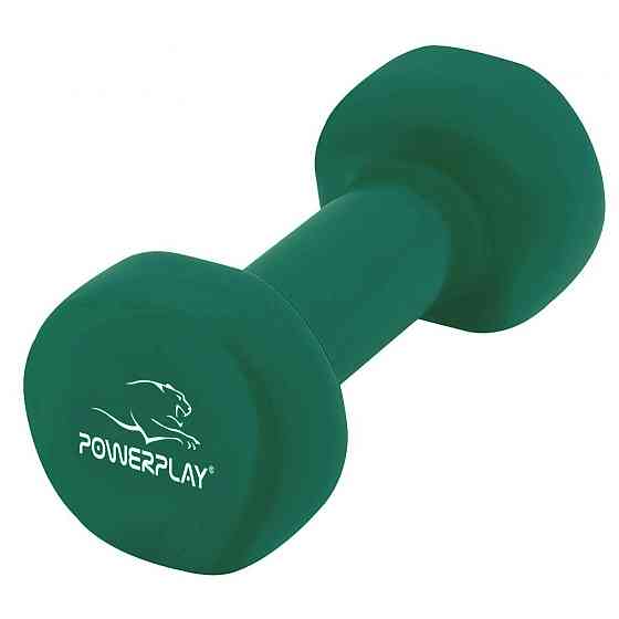 Гантель вінілова PowerPlay 4125 Achilles 2*1,5 кг. Зелені (2шт.) Каменское