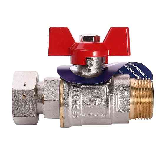 Кран шаровый прямой с накидной гайкой SOLOMON 3/4″ НВ PN40 160406 (000012532) Киев