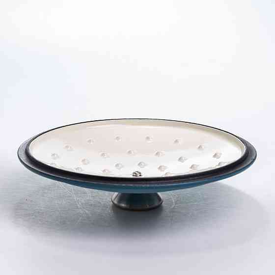 Каструля чавунна 2.5 л емальована з кришкою посуд для тушкування запікання томління кухонна Синя HP-1-14-BLUE Київ