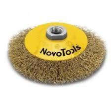 Щітка конус d100мм гофрована латунь NovoTools NovoAbrasive Житомир - изображение 1