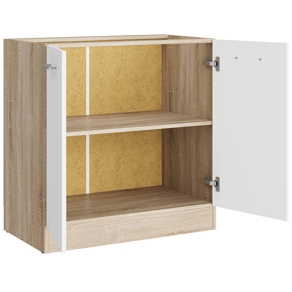 Кухонный модуль нижний Эверест Эко 800 дуб сонома/нимфея альба (белый) (без столешницы) 80х46х82 см (DTM-071039) Днепр - изображение 2