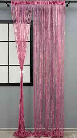 Шторы-нити с люрексом Малиновый 300х300см 1 шт (61-125) Киев