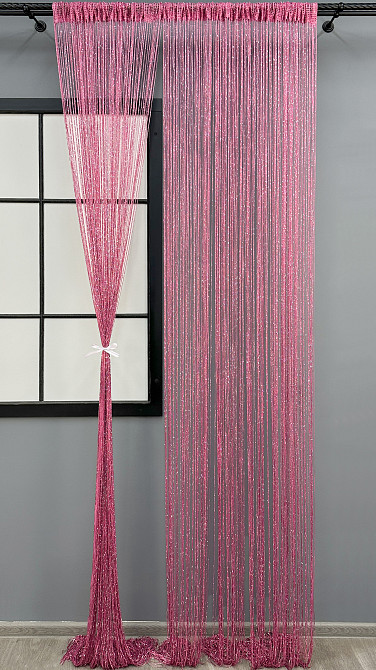 Шторы-нити с люрексом Малиновый 300х300см 1 шт (61-125) Киев - изображение 3