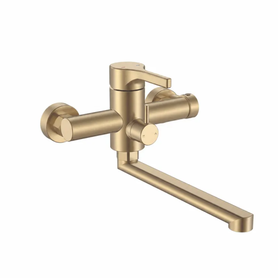Змішувач для ванни Zerix Rex-006 (Euro) Brushed Gold з нержавіючої сталі (Колір матове золото) (ZX6119)   ( 23053 ) Харьков