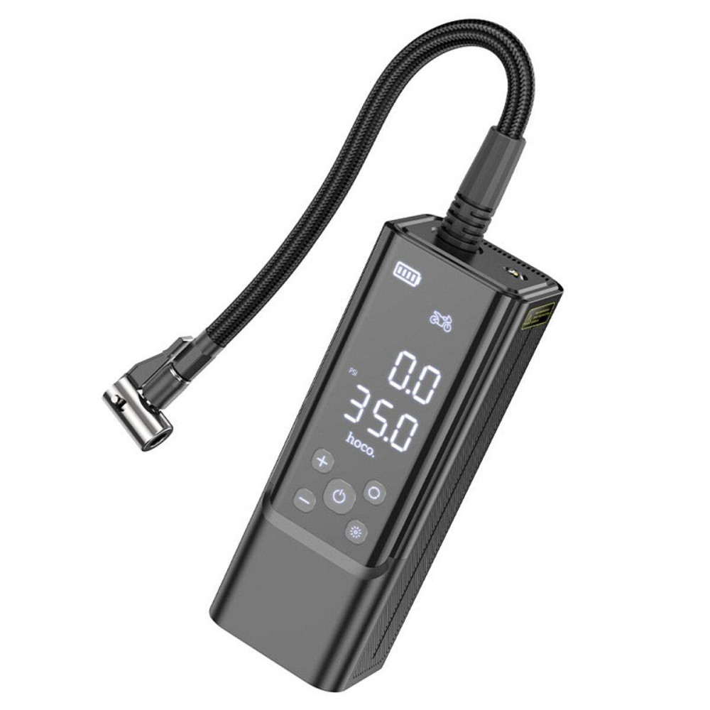 Автомобільний насос HOCO ZP7 Maddy portable smart air pump Black 6942007614511 Одеса - фото 2