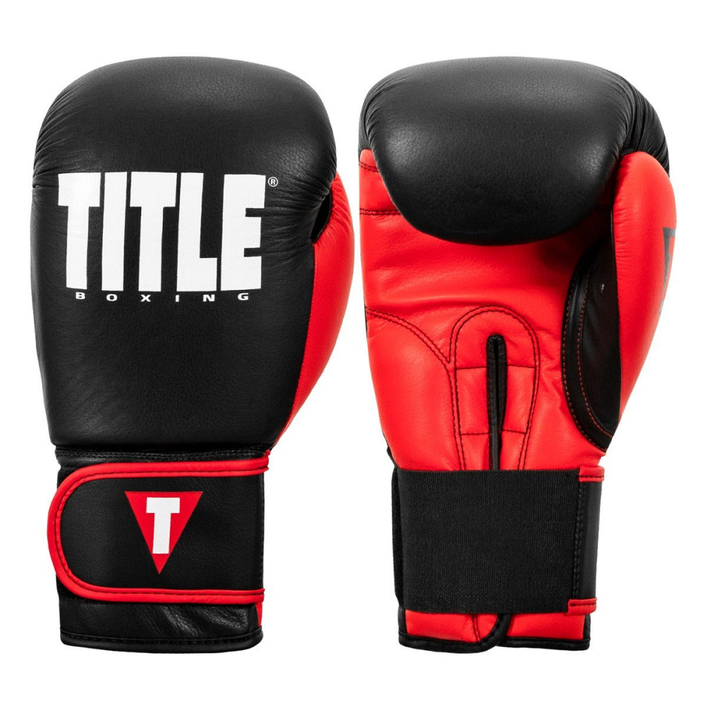 Боксерські рукавиці TITLE Boxing Dynamic Strike Black/Red 16 oz (бинти 4м. в комплекті) Кам'янське - фото 5