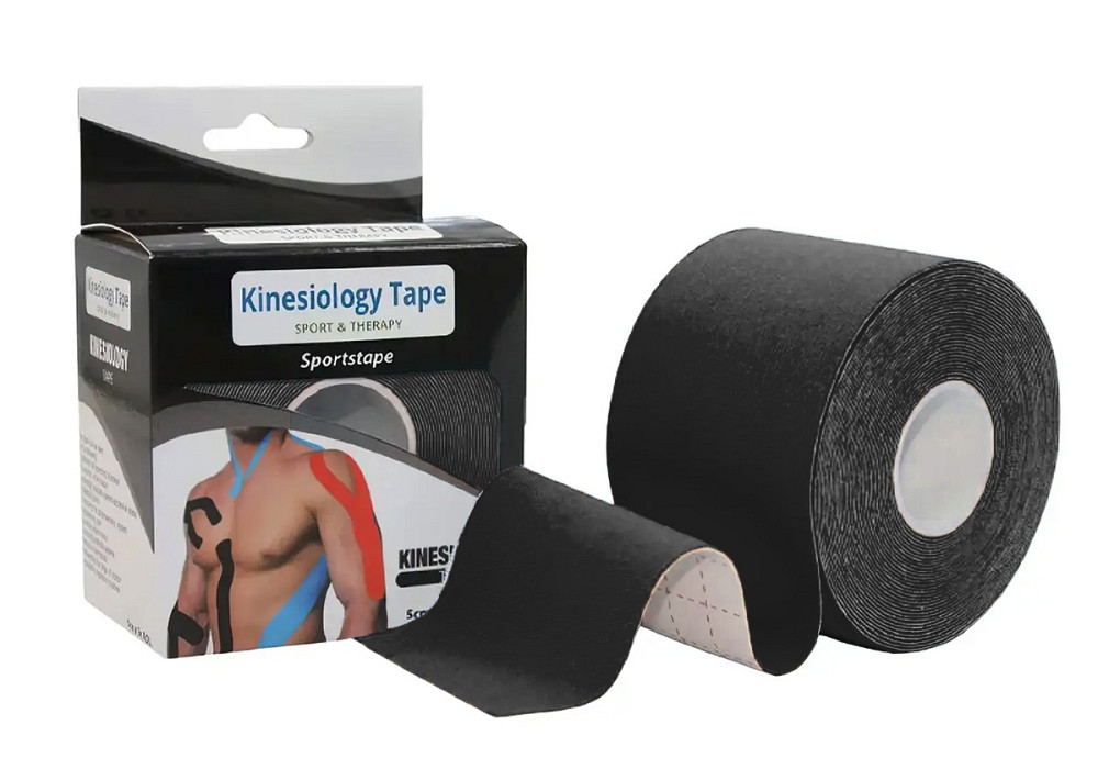 Кінезіологічний тейп EasyFit Kinesio чорний Коломыя - изображение 1