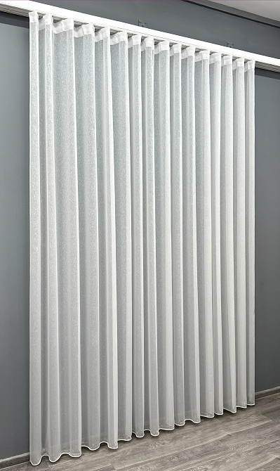 Тюль VR-Textil 1962т Преміум сітка льон дощик Linea Молочний 400х270 см (42-1000) Київ - фото 3