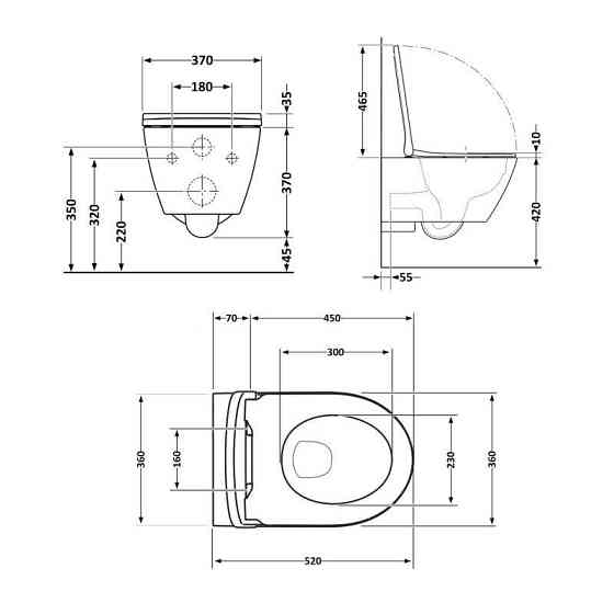 Унитаз подвесной Qtap Robin ML Ultra Quiet 520×365×365 мм, с сиденьем Soft-close MagLock, White QTROBML26W49623 Киев