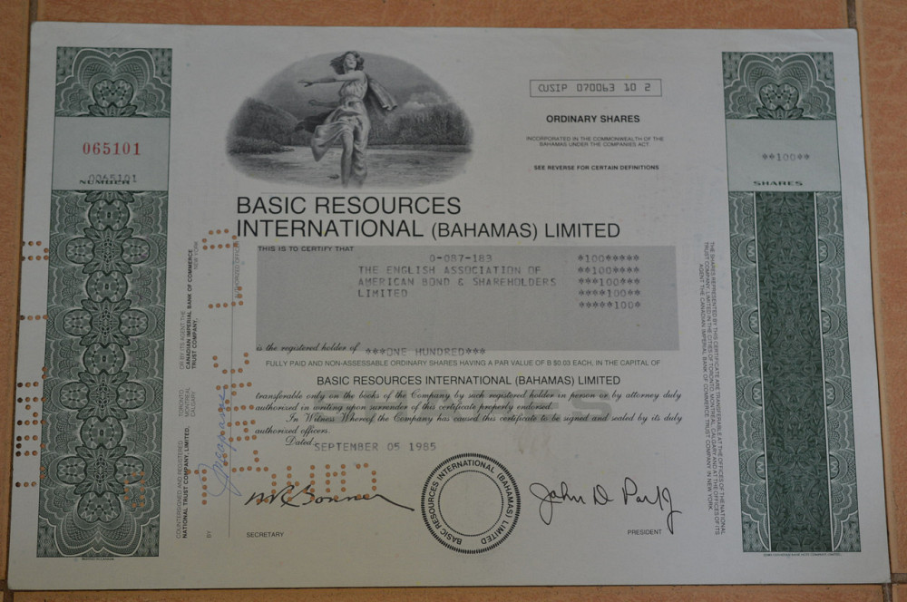 Акция. США. 1985 год №065101 (Б-4) Полтава - изображение 1