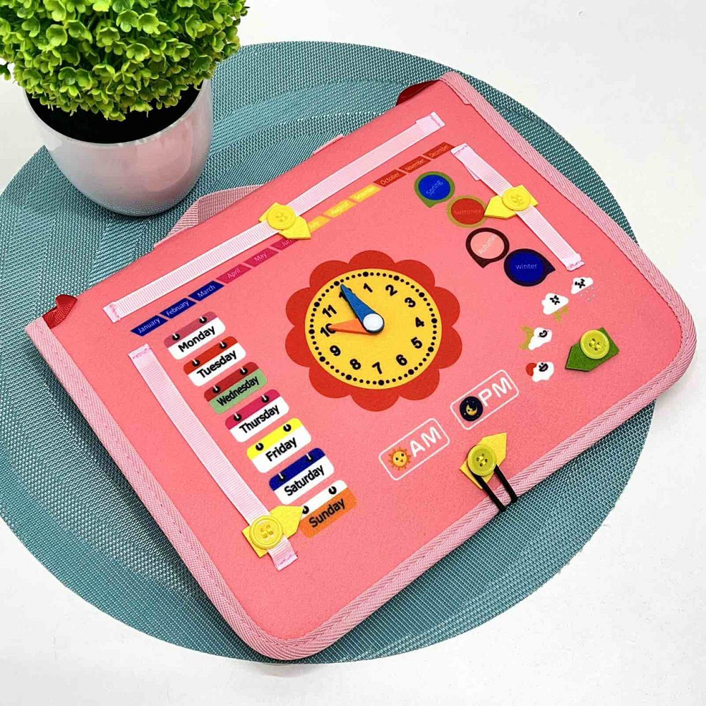 Сумочка розвиваюча тканинна з навчальними елементами Рожева (C60521) Чернігів - фото 9