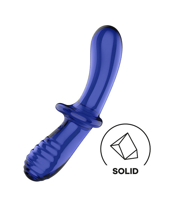 Фаллоимитатор двойной из стекла Satisfyer Double Crystal, синий Sex Aura Киев - изображение 4