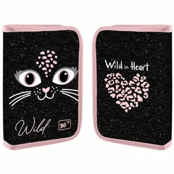 Пенал шкільний твердий "YES" 533124 одинарний з двома клапанами HP-04 Wild kitty, шт Київ