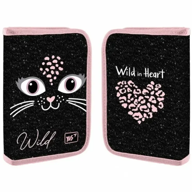 Пенал шкільний твердий "YES" 533124 одинарний з двома клапанами HP-04 Wild kitty, шт Київ - фото 1