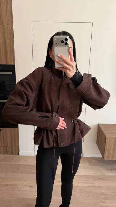 Женская замшевая куртка с талией Одесса - изображение 10