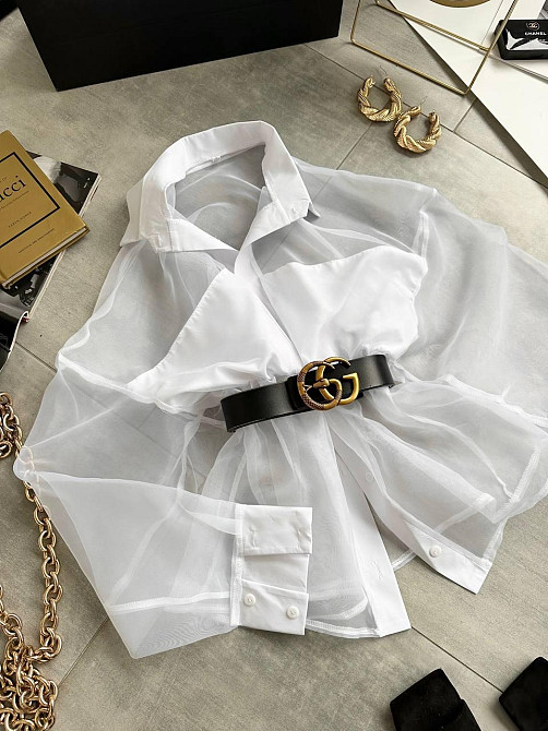 Женская стильная блуза из полупрозрачной органзы Одесса - изображение 6