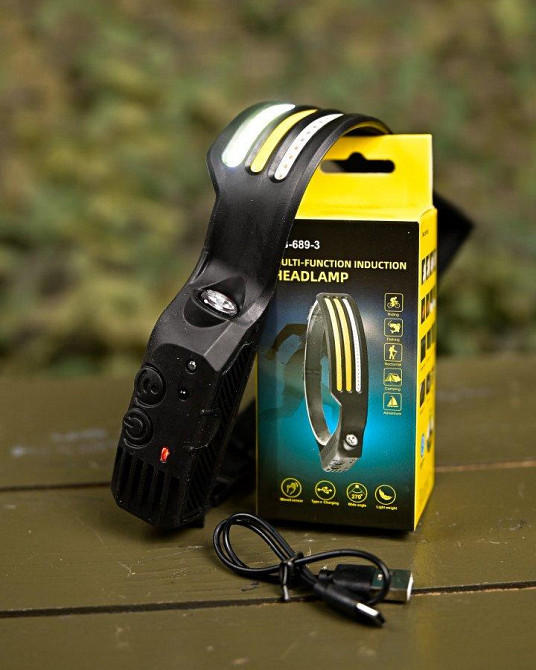 Налобний сенсорний ліхтарик червоного світіння CB-689-3 ПП7739 Одеса - фото 5