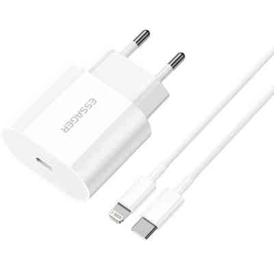 Зарядний пристрій Essager USB-C PD20W + cable USB-C to Lightning white (EFJB02-XBL02-T) Вінниця