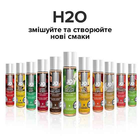 Смазка на водной основе JO H2O — Green Apple (120 мл) без сахара, растительный глицерин Sex Aura Киев