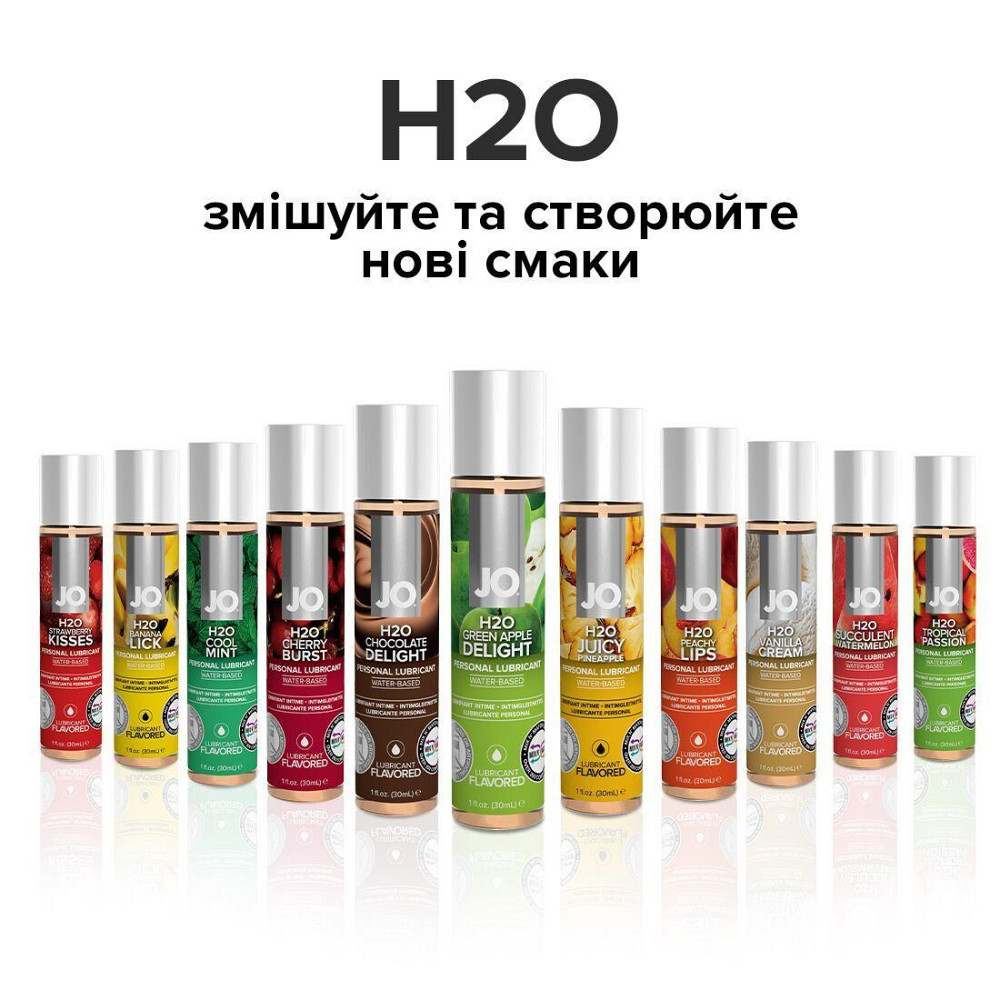 Смазка на водной основе JO H2O — Green Apple (120 мл) без сахара, растительный глицерин Sex Aura Киев - изображение 5