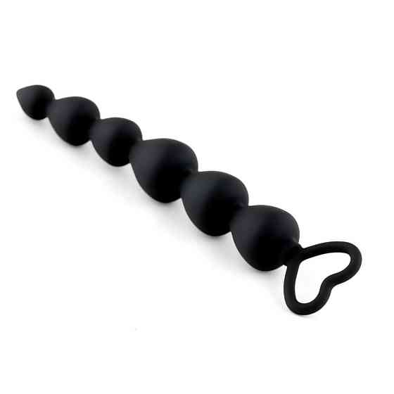 Анальний ланцюжок - Anal Beads Heart Black Sex Aura Київ