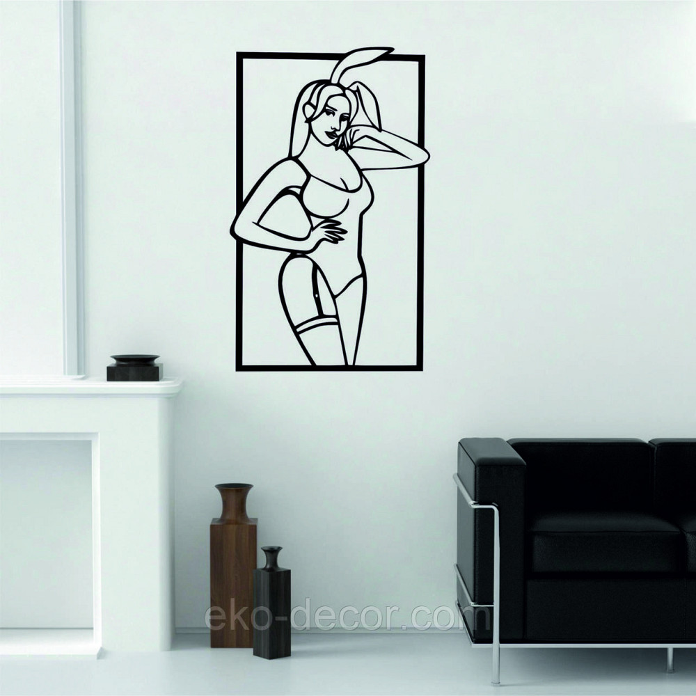 Декоративное настенное Панно «Плей-бой» Декор на стену 110-68 см, Черный Киев - изображение 7