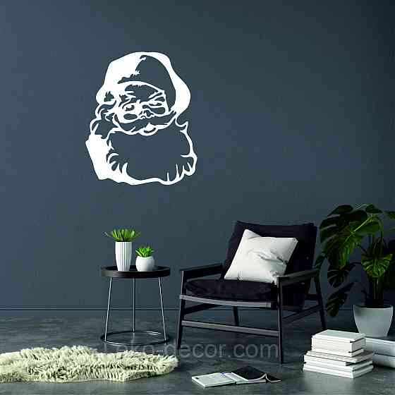 Декоративное настенное Панно «Дед Мороз», Декор на стену 110*92 см, Белый Киев