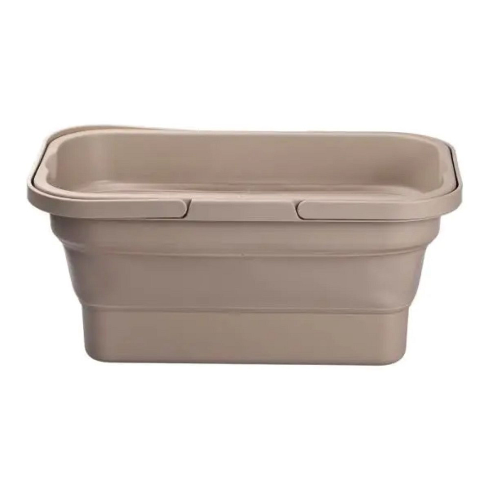 Складний кошик для пікніка з кришкою-столиком 44.8х26х14 см Бежевий SJ-0120BE Коломия - фото 4