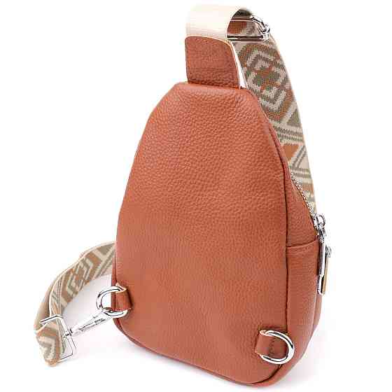 Женская кожаная сумка слинг Коричневый (Vintage) Киев