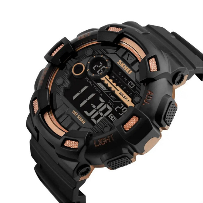 Чоловічий наручний годинник Skmei Champion 1243A Чорний з золотим Вінниця - фото 1