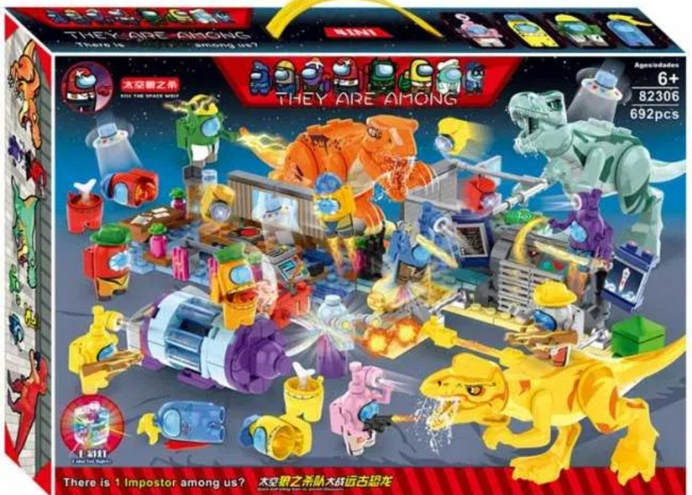 Величезний Лего Амонг Ас проти динозаврів, 692 деталі. Lego AMONG US Київ - фото 1
